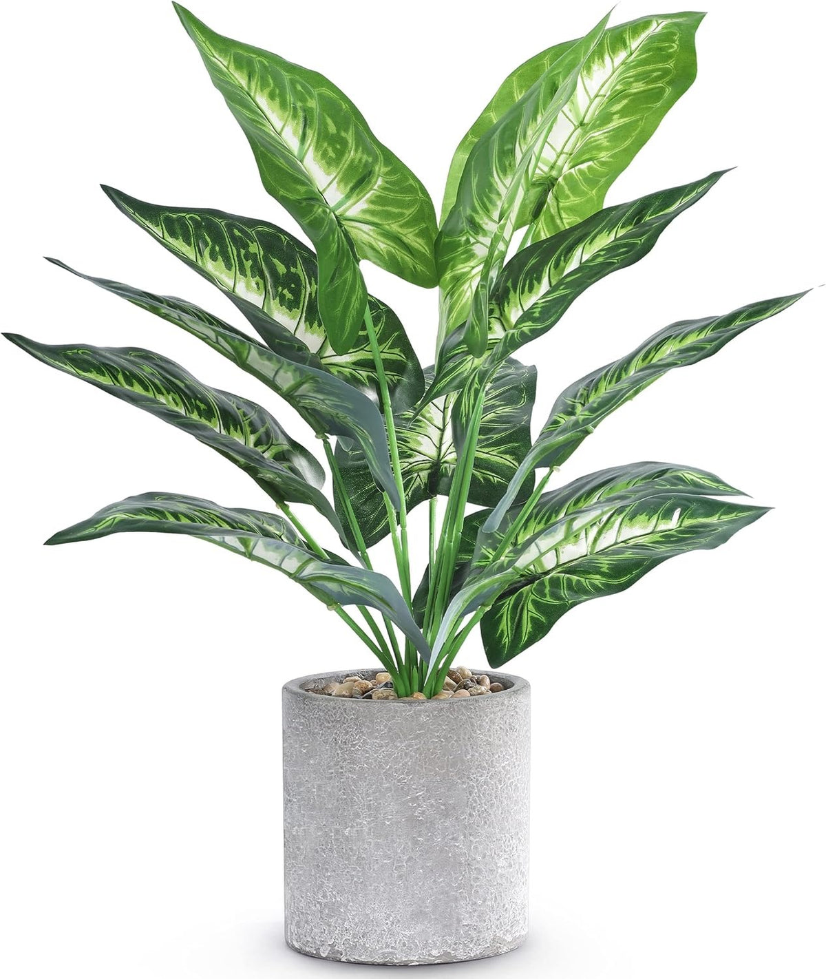 16" Sage Green Faux Plant | Small Artificial Plant for Office & Shelf Decor