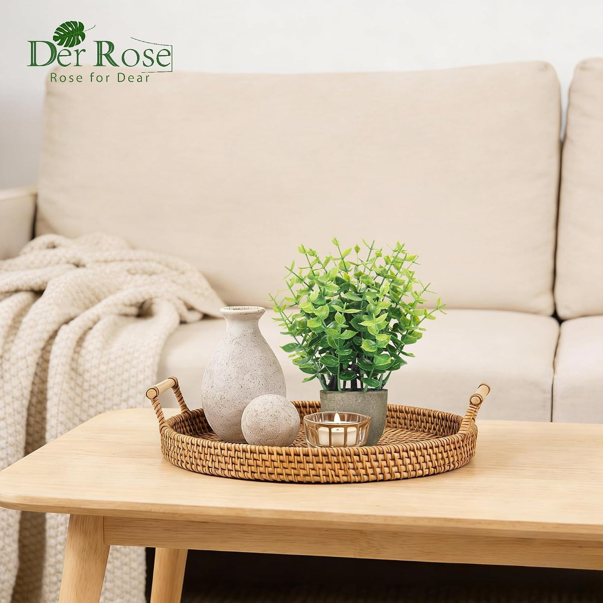 Mini Fake Plants, Set of 4 | Faux Potted Indoor Plants for Bathroom & Shelf Decor